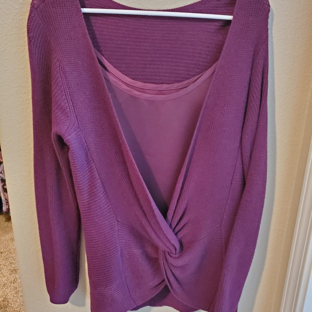 Burgundy Sweater with camisole
